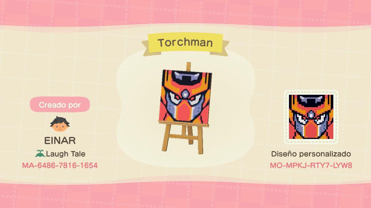 Animal Crossing Design Code: MO-MPKJ-RTY7-LYW8 Torchman