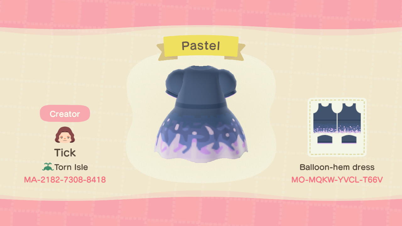 Animal Crossing Design Code: MO-MQKW-YVCL-T66V Pastel