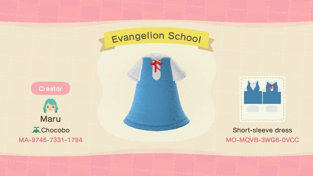 Animal Crossing Design Code: MO-MQVB-3WG6-OVCC Evangelion Uniform