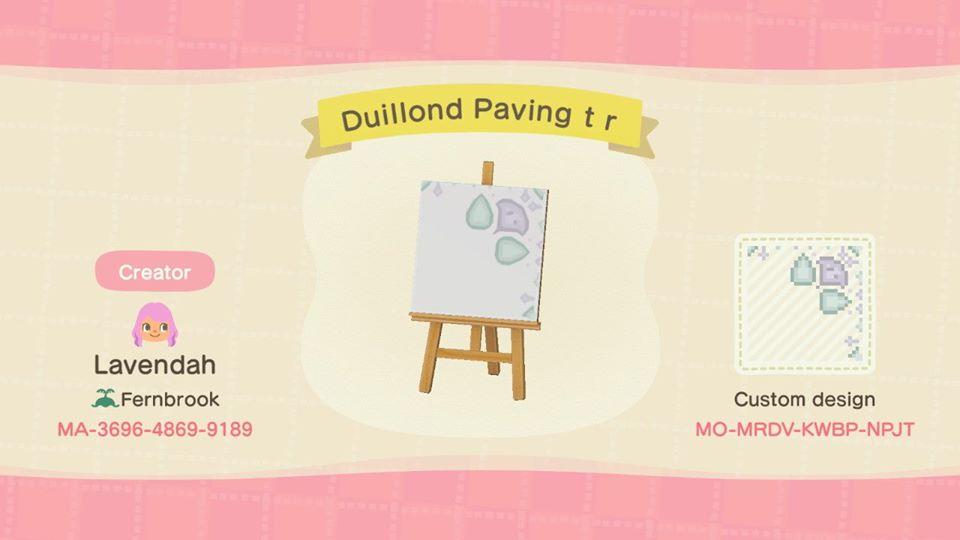 Animal Crossing Design Code: MO-MRDV-KWBP-NPJT Duillond Paving t r