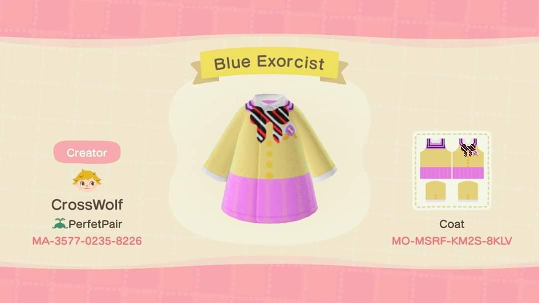 Animal Crossing Design Code: MO-MSRF-KM2S-8KLV Blue Exorcist