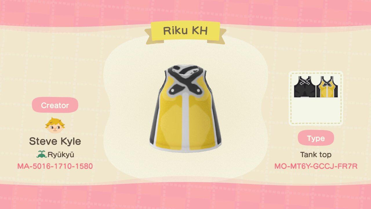Animal Crossing Design Code: MO-MT6Y-GCCJ-FR7R Riku KH