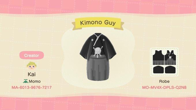 Animal Crossing Design Code: MO-MV4X-DPLS-Q2N8 Kimono Guy