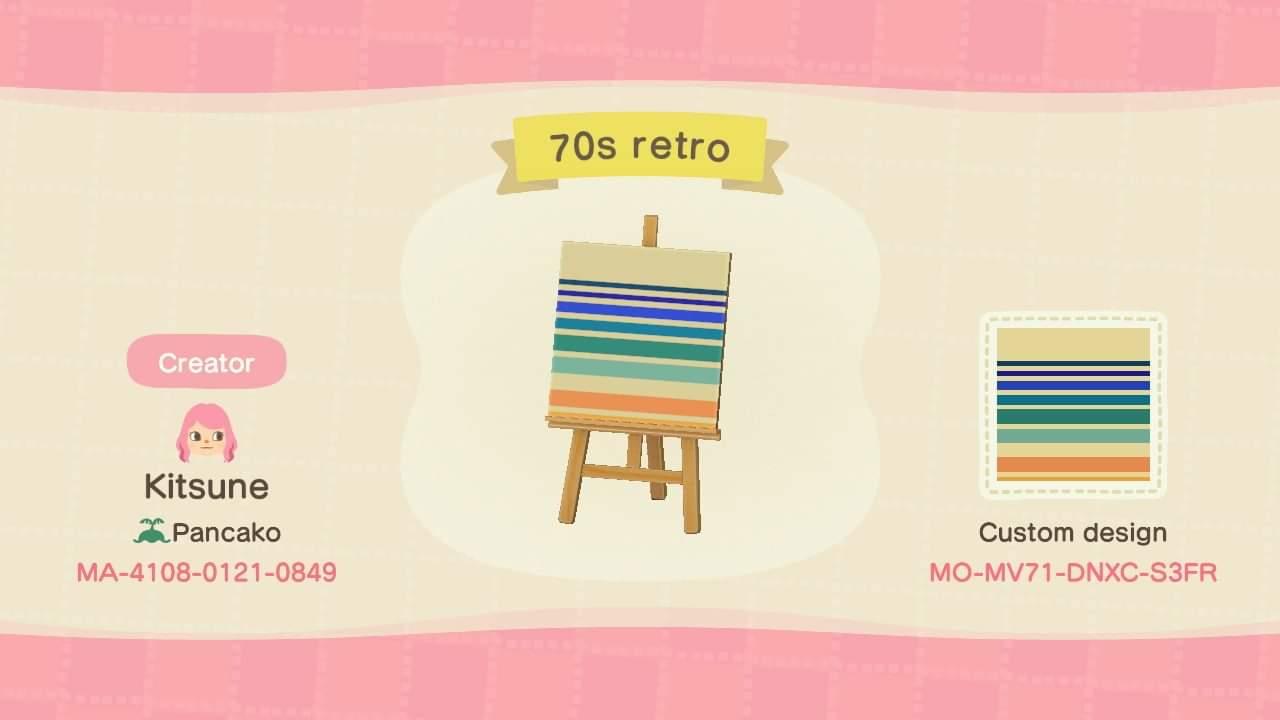 Animal Crossing Design Code: MO-MV71-DNXC-S3FR 70s retro