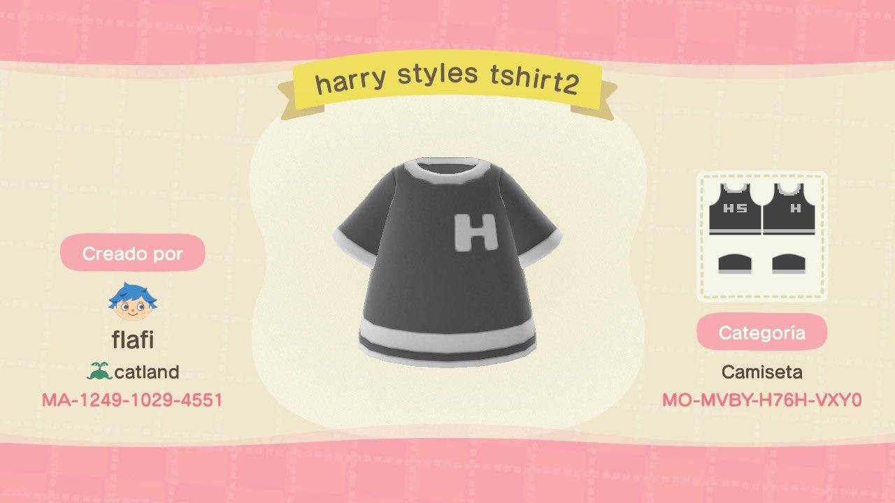 Animal Crossing Design Code: MO-MVBY-H76H-VXY0 Harry Styles black