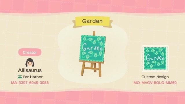 Animal Crossing Design Code: MO-MVGV-8QLG-MM60 Garden