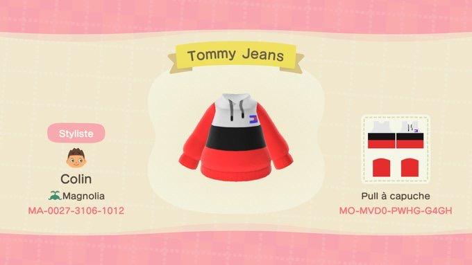 Animal Crossing Design Code: MO-MVOD-PWHG-G4GH Tommy Jeans