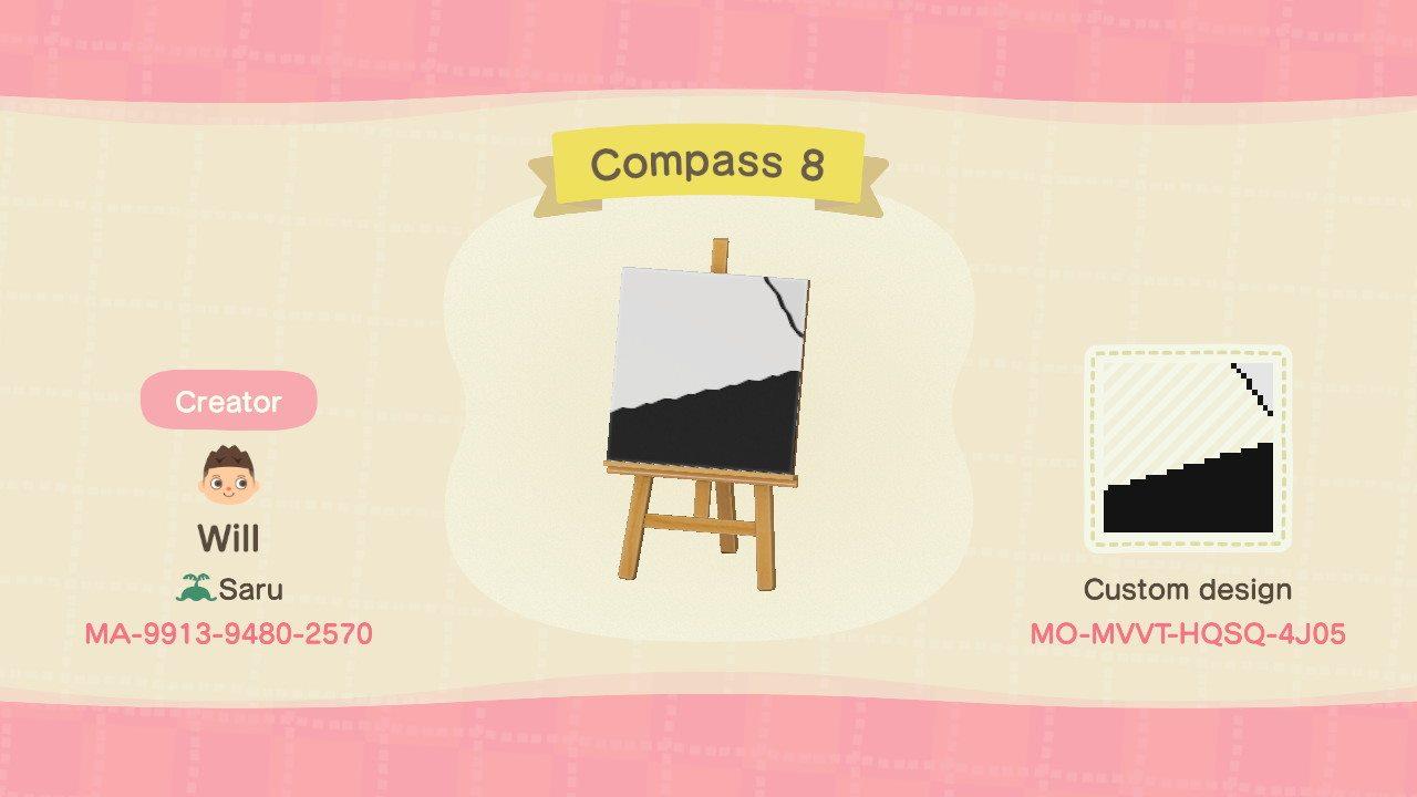 Animal Crossing Design Code: MO-MVVT-HQSQ-4J05 Compass 8