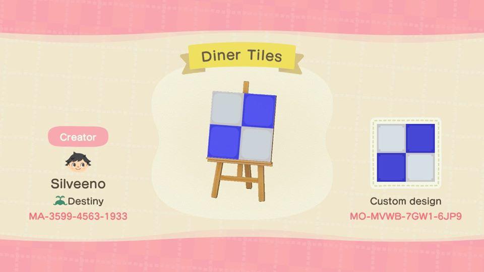 Animal Crossing Design Code: MO-MVWB-7GW1-6JP9 Diner Tiles