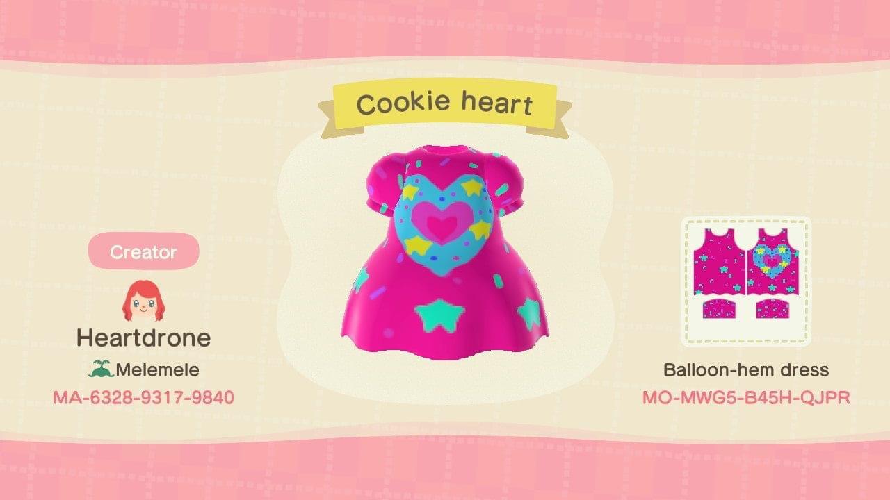 Animal Crossing Design Code: MO-MWG5-B45H-QJPR Cookie Heart