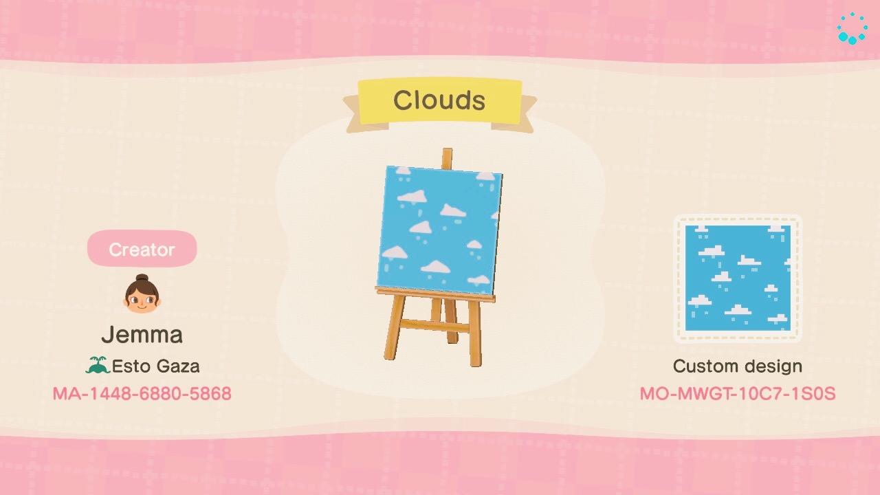 Animal Crossing Design Code: MO-MWGT-10C7-1S0S Clouds