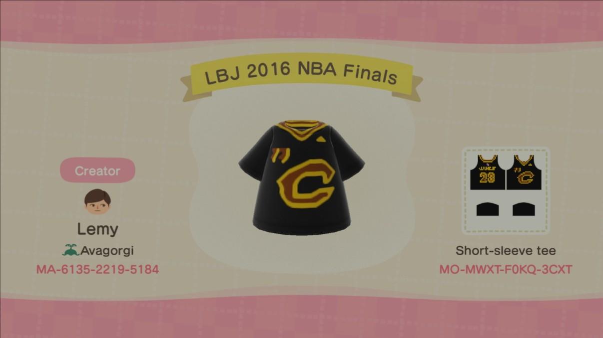 Animal Crossing Design Code: MO-MWXT-F0KQ-3CXT Lebron Cavs NBA