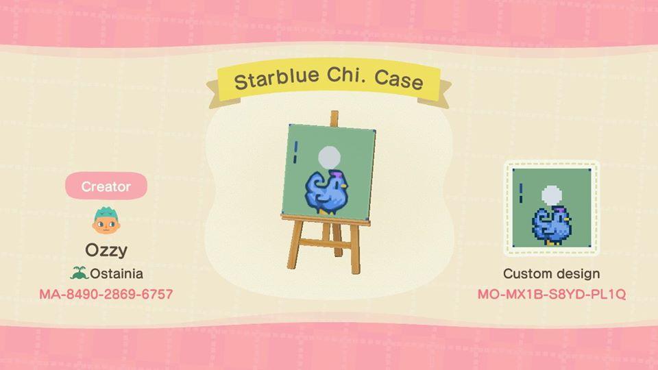 Animal Crossing Design Code: MO-MX1B-S8YD-PL1Q Starblue Chi. Case