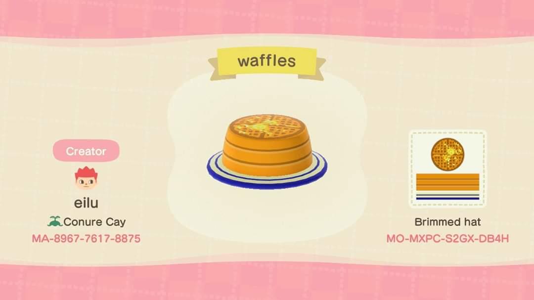 Animal Crossing Design Code: MO-MXPC-S2GX-DB4H Waffle Hat