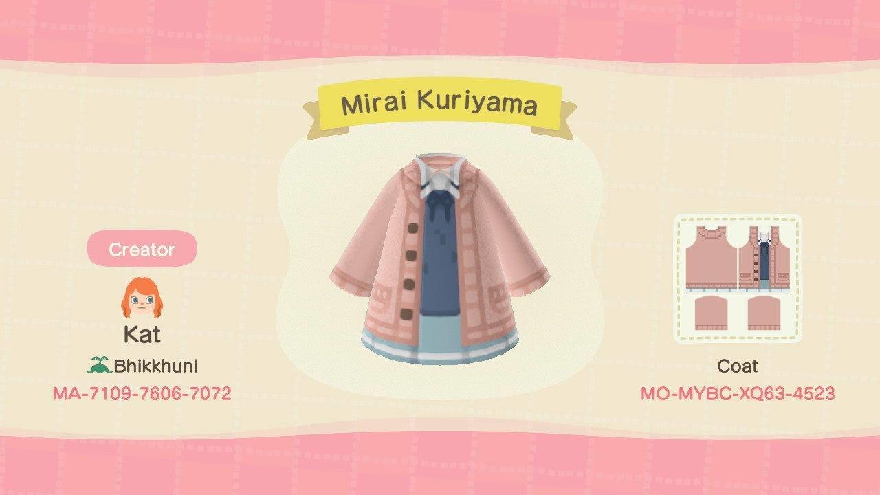 Animal Crossing Design Code: MO-MYBC-XQ63-4523 Mirai Kuriyama