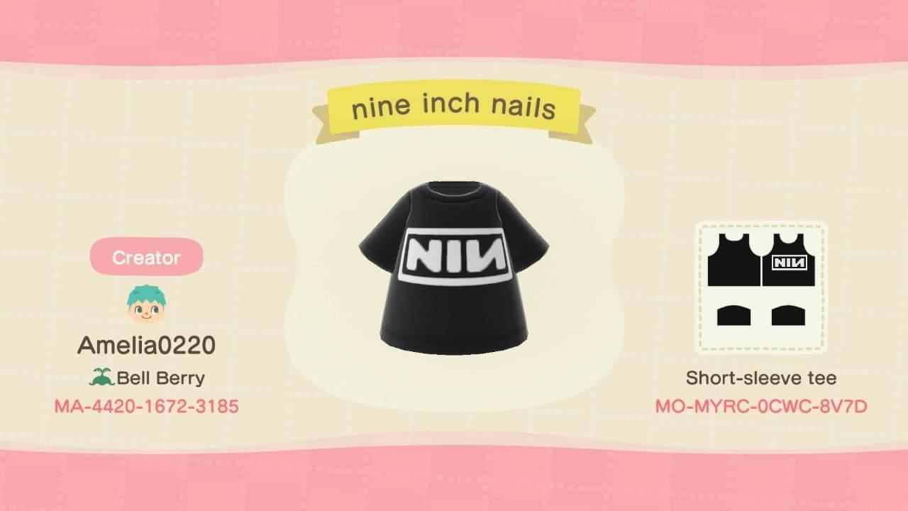 Animal Crossing Design Code: MO-MYRC-0CWC-8V7D Nine inch nails