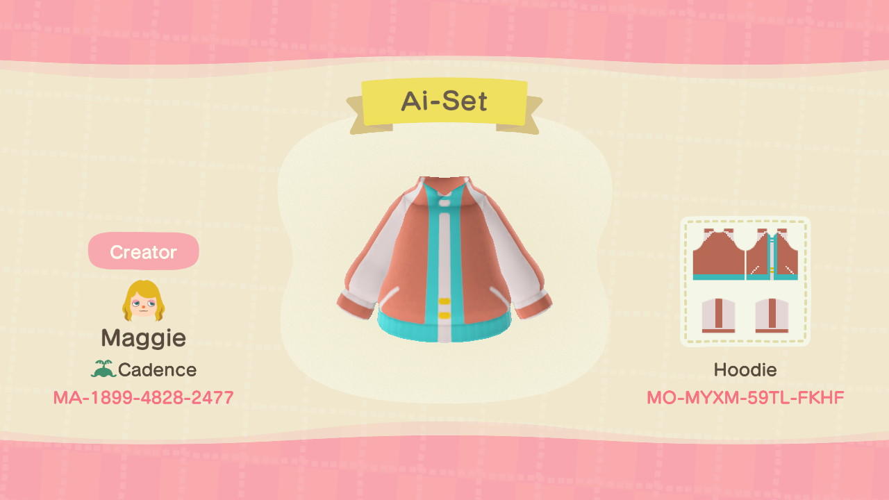 Animal Crossing Design Code: MO-MYXM-59TL-FKHF Ai-Set