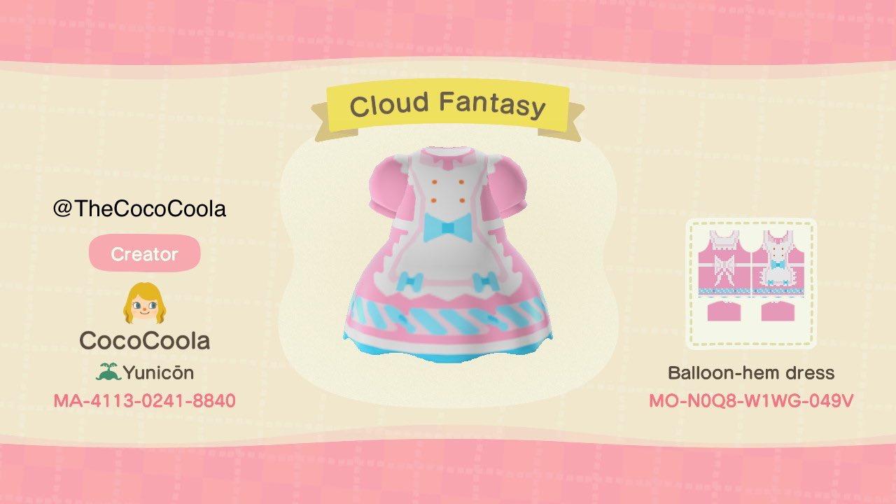 Animal Crossing Design Code: MO-N0Q8-W1WG-049V Cloud Fantasy