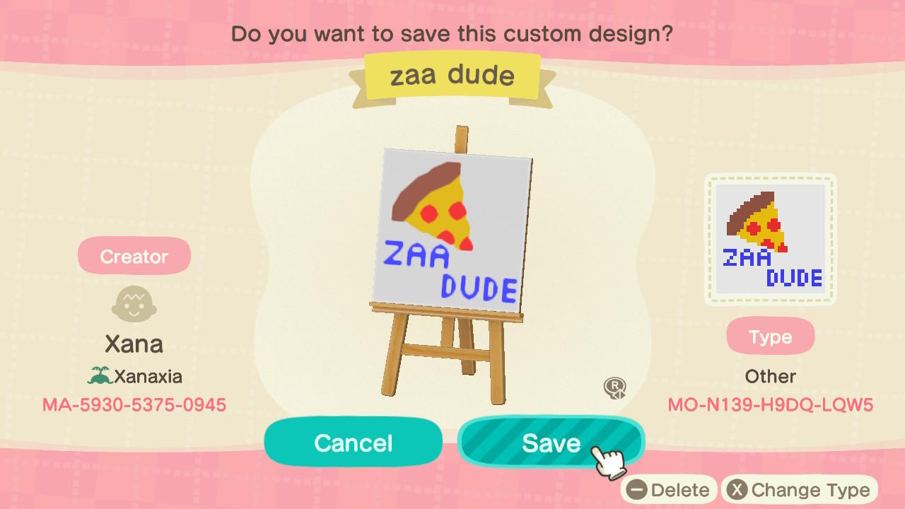 Animal Crossing Design Code: MO-N139-H9DQ-LQW5 pizza stall