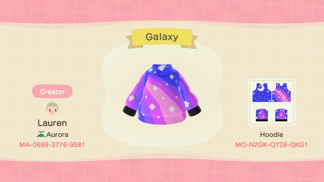 Animal Crossing Design Code: MO-N2GK-Q728-QKG1 Galaxy