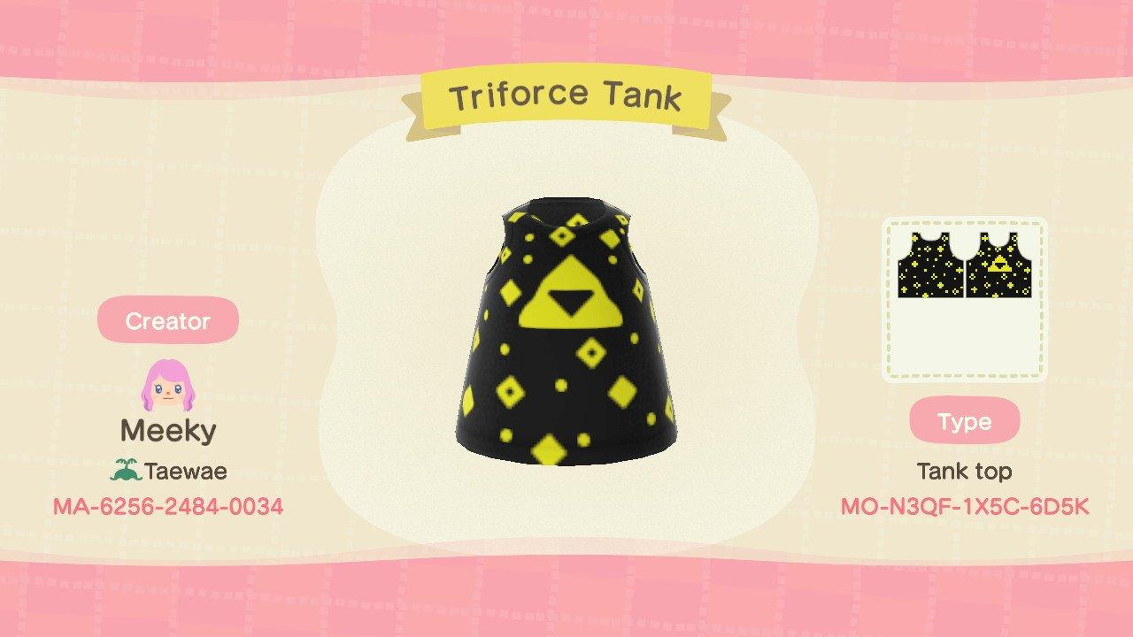 Animal Crossing Design Code: MO-N3QF-1X5C-6D5K Triforce Tank