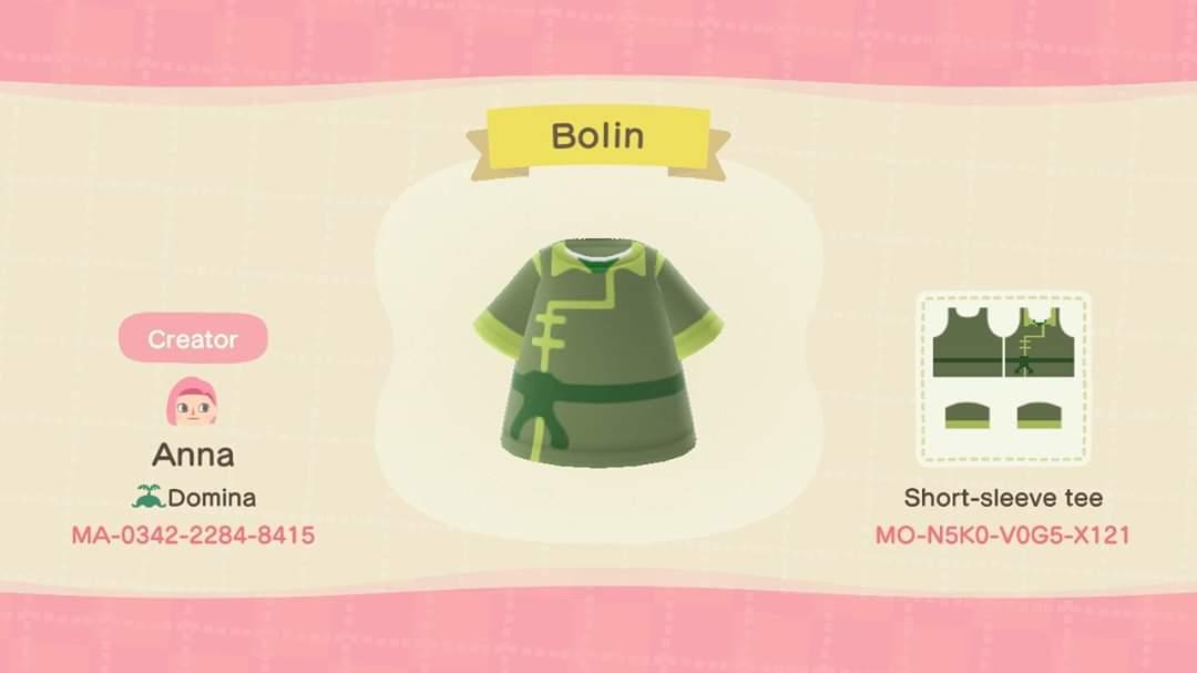 Animal Crossing Design Code: MO-N5KO-V0G5-X121 Bolin
