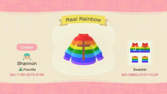 Animal Crossing Design Code: MO-N88Q-SY2Y-HLSP Real Rainbow