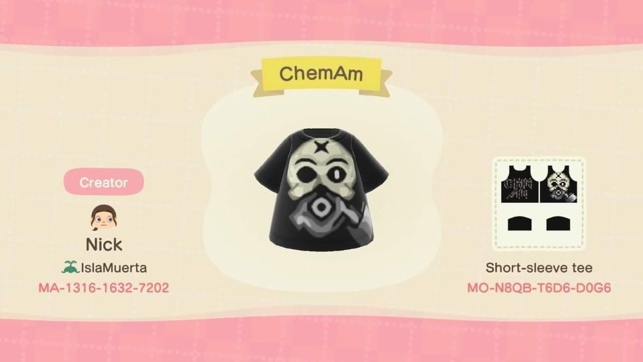 Animal Crossing Design Code: MO-N8QB-T6D6-D0G6 Chemical Amnesty