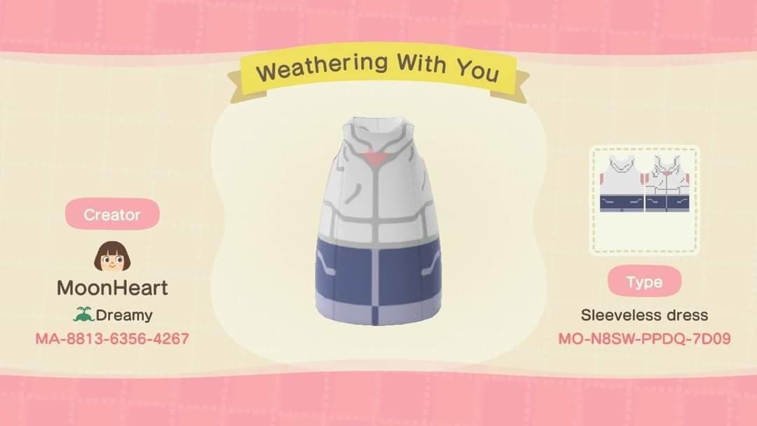 Animal Crossing Design Code: MO-N8SW-PPDQ-7D09 Weathering with you