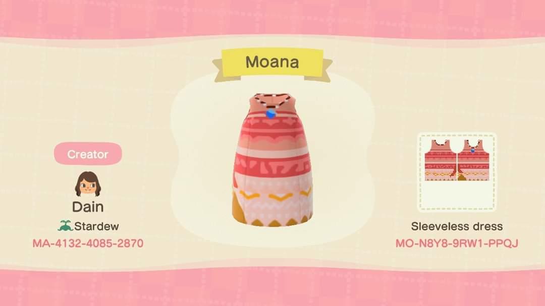 Animal Crossing Design Code: MO-N8Y8-9RW1-PPQJ Moana