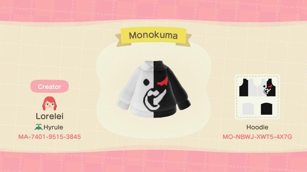 Animal Crossing Design Code: MO-NBWJ-XWT5-4X7G Monokuma