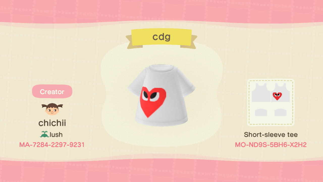 Animal Crossing Design Code: MO-ND9S-5BH6-X2H2 CDG