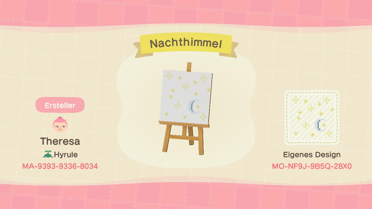 Animal Crossing Design Code: MO-NF9J-9B5Q-28X0 Nachthimmel