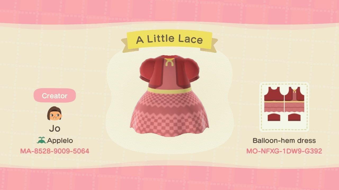 Animal Crossing Design Code: MO-NFXG-1DW9-G392 A Little Lace