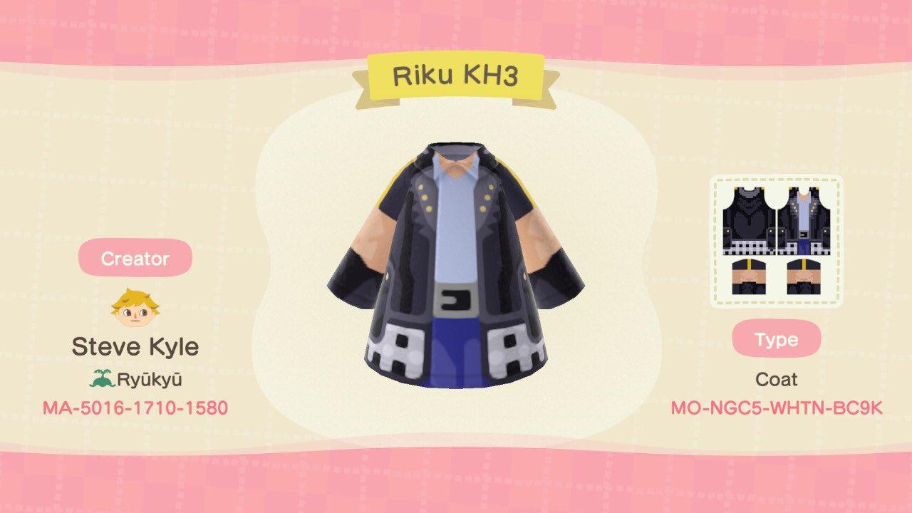 Animal Crossing Design Code: MO-NGC5-WHTN-BC9K Riku KH3