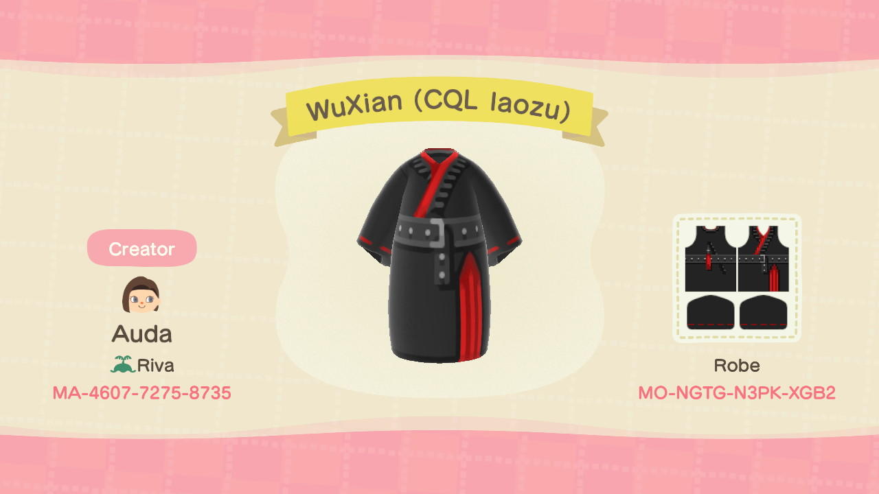 Animal Crossing Design Code: MO-NGTG-N3PK-XGB2 WuXian (CQL laozu)