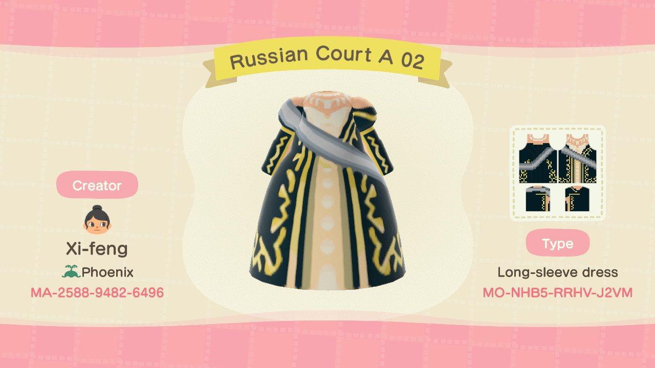 Animal Crossing Design Code: MO-NHB5-RRHV-J2VM Russian Court A 02
