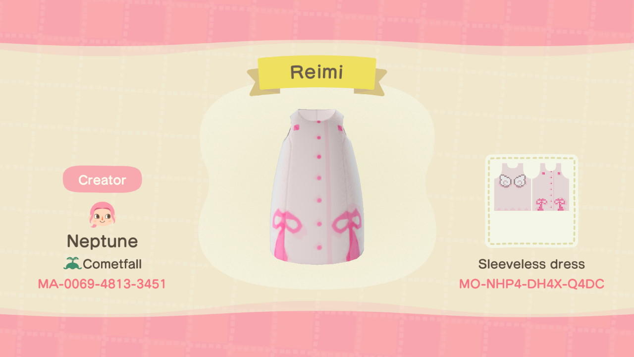 Animal Crossing Design Code: MO-NHP4-DH4X-Q4DC Reimi Sugimoto