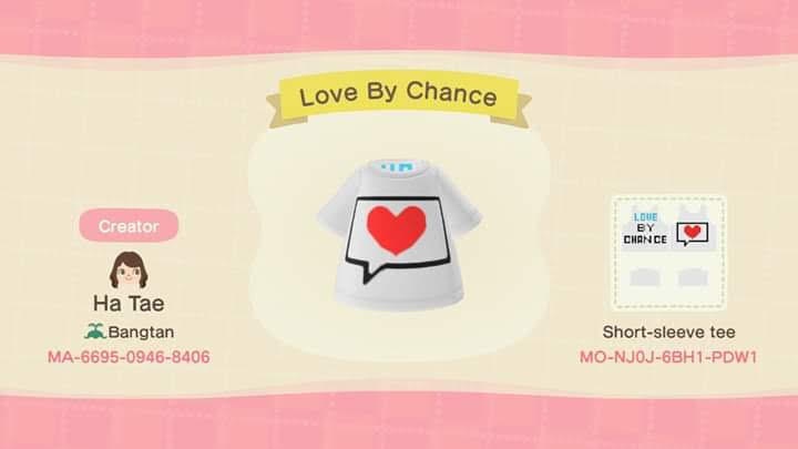 Animal Crossing Design Code: MO-NJ0J-6BH1-PDW1 Love By Chance
