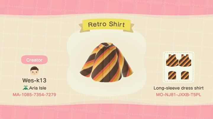 Animal Crossing Design Code: MO-NJ81-JXXB-T5PL Retro Shirt
