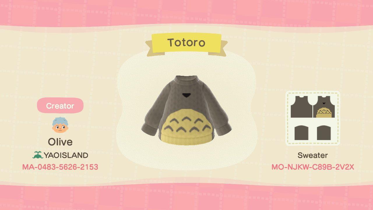 Animal Crossing Design Code: MO-NJKW-C89B-2V2X Totoro