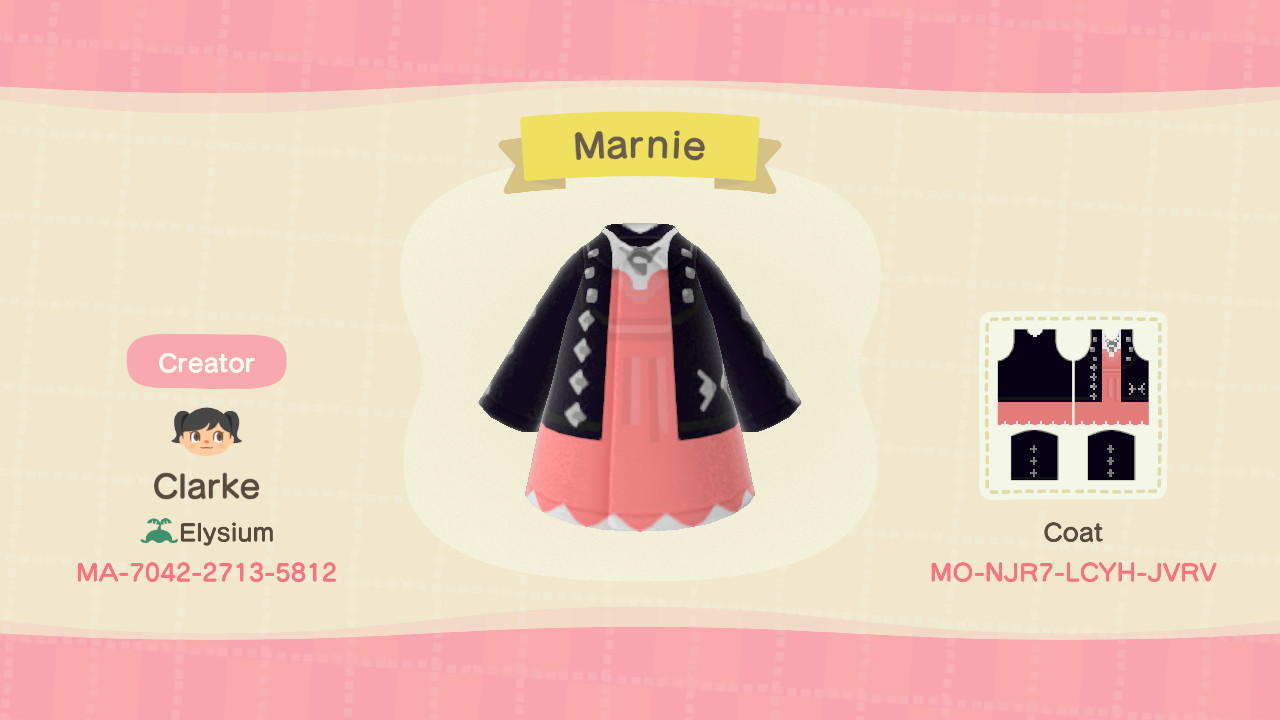 Animal Crossing Design Code: MO-NJR7-LCYH-JVRV Marnie