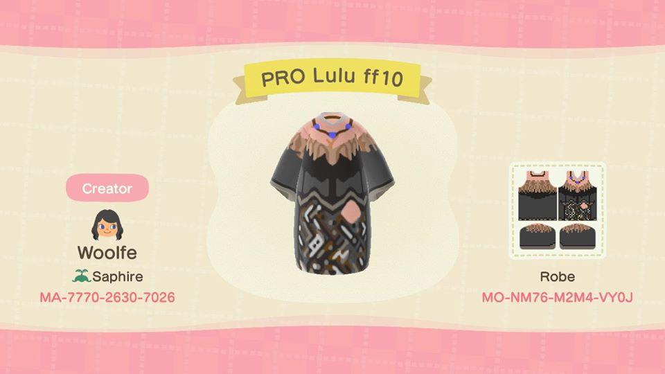 Animal Crossing Design Code: MO-NM76-M2M4-VY0J Pro Lulu ff10