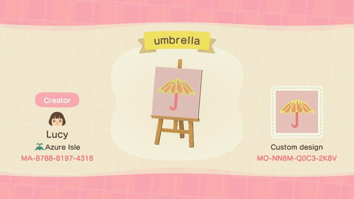 Animal Crossing Design Code: MO-NN8M-Q0C3-2K8V Umbrella stall