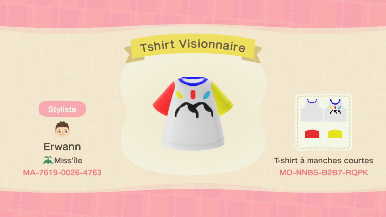 Animal Crossing Design Code: MO-NNBS-B2B7-RQPK T-shirt Visionnaire