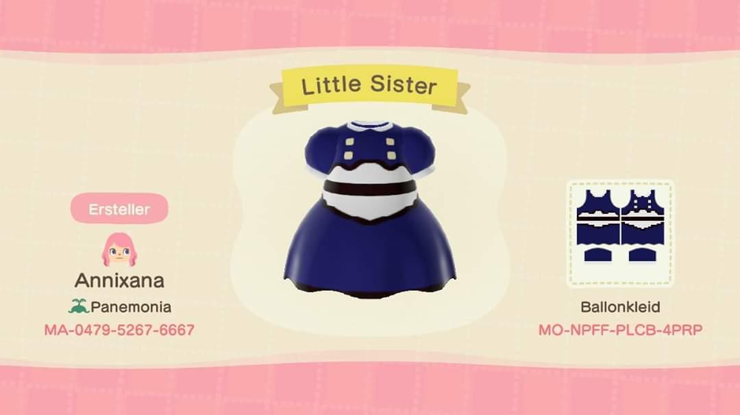 Animal Crossing Design Code: MO-NPFF-PLCB-4PRP Little Sister