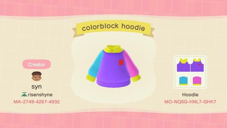 Animal Crossing Design Code: MO-NQ6G-HNL7-GHK7 teddyfresh colorbloc