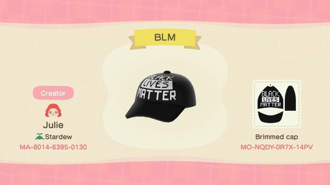 Animal Crossing Design Code: MO-NQDY-0R7X-14PV Black Lives Matter