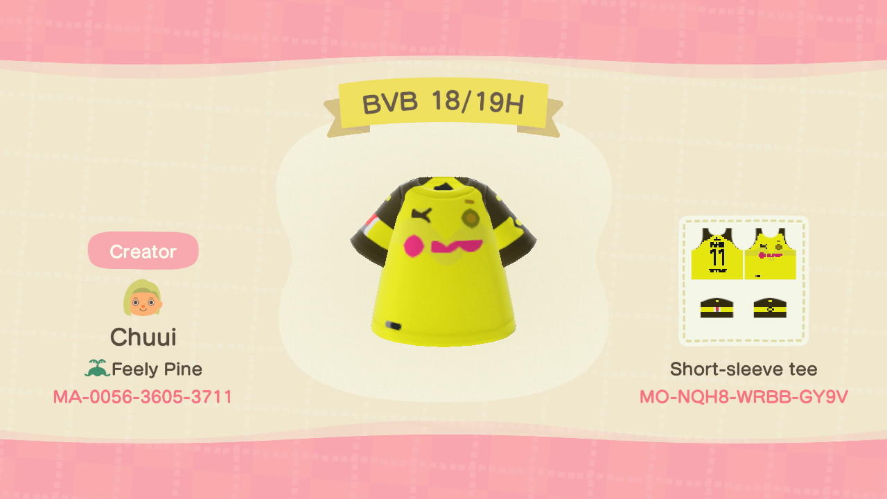 Animal Crossing Design Code: MO-NQH8-WRBB-GY9V BVB 18/19H