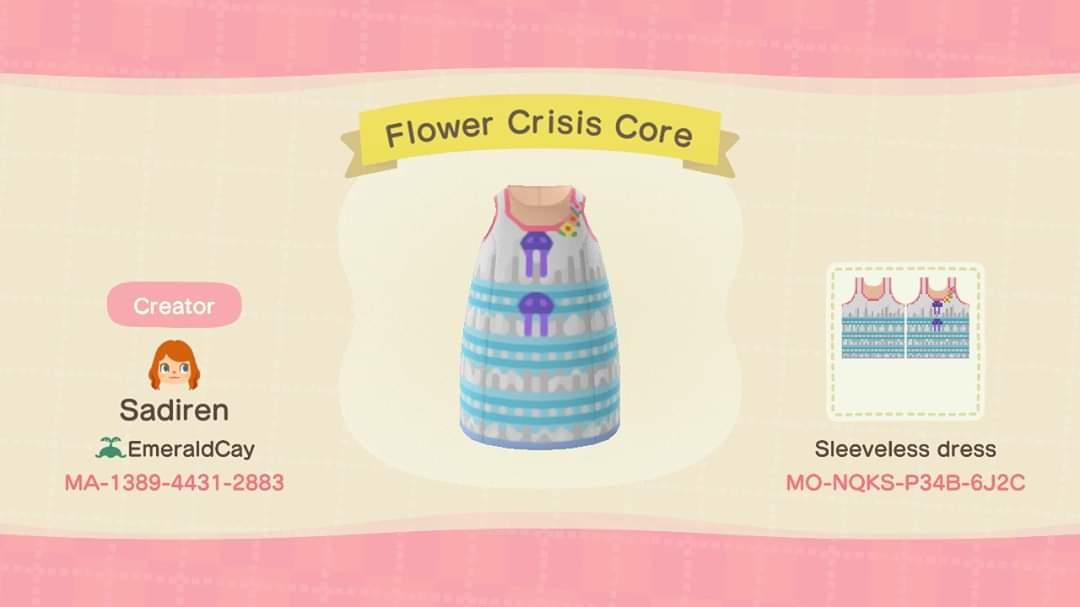 Animal Crossing Design Code: MO-NQKS-P34B-6J2C Aerith Crisis Core